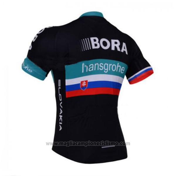 2017 Abbigliamento Ciclismo Bora Hansgrohe Nero Manica Corta e Salopette